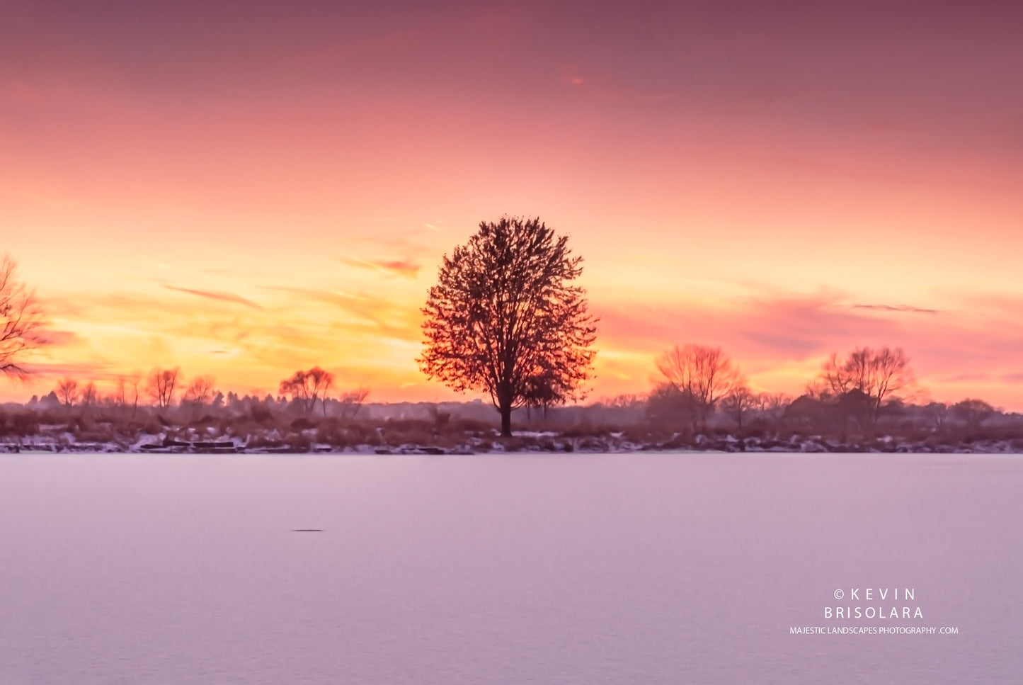 HOLIDAY GREETING CARDS 614-86  SUNSET, CLOUDS, SNOW, ICE, WILDFLOWER LAKE