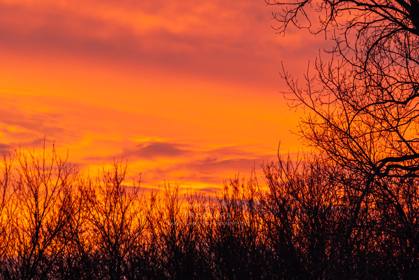 AN EARLY EVENING VIEW OF A WINTER SUNSET
