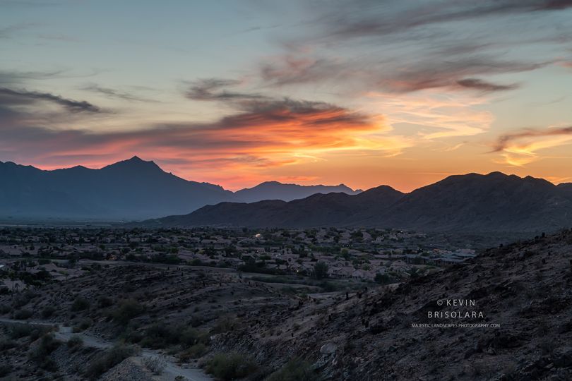 NOTE CARDS 690_3765 SUNSET, SIERRA ESTRELLA MOUNTAINS