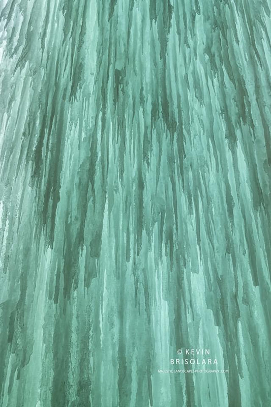 COLOR OF A FROZEN WATERFALL