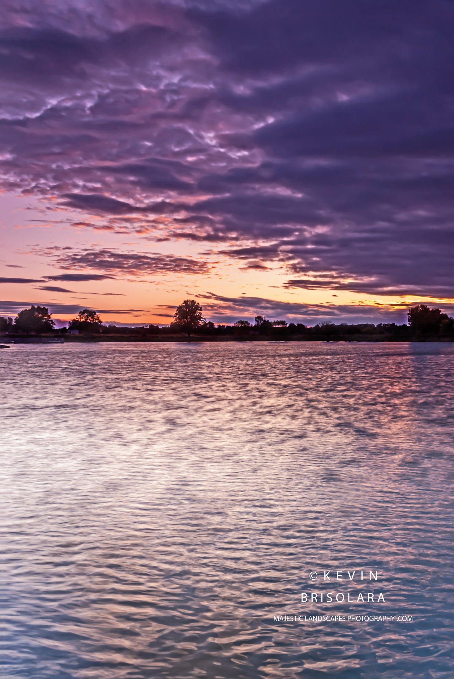 AN AUTUMN SUNSET FROM THE LAKE