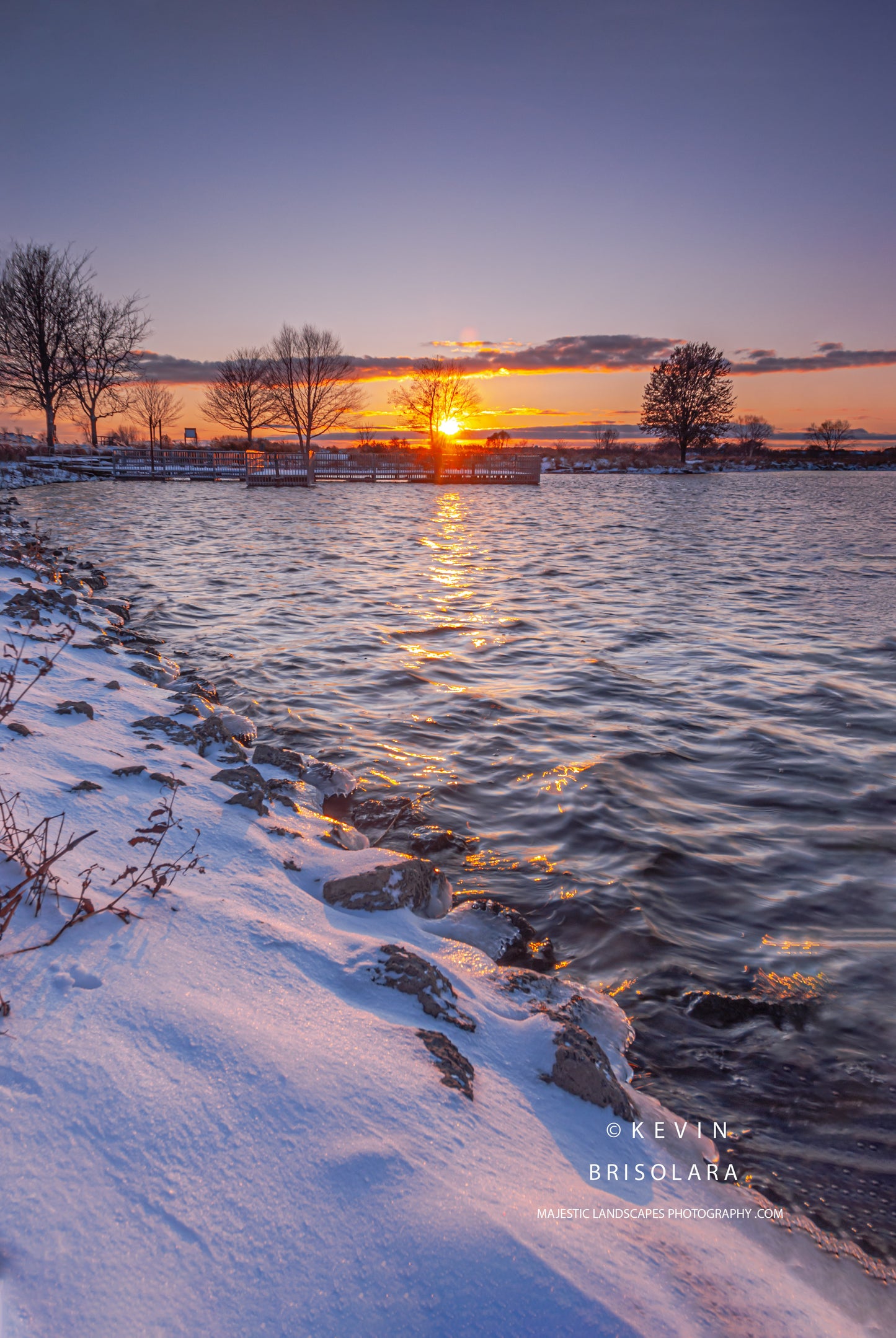 AN AUTUMN SUNSET AT WILDFLOWER LAKE