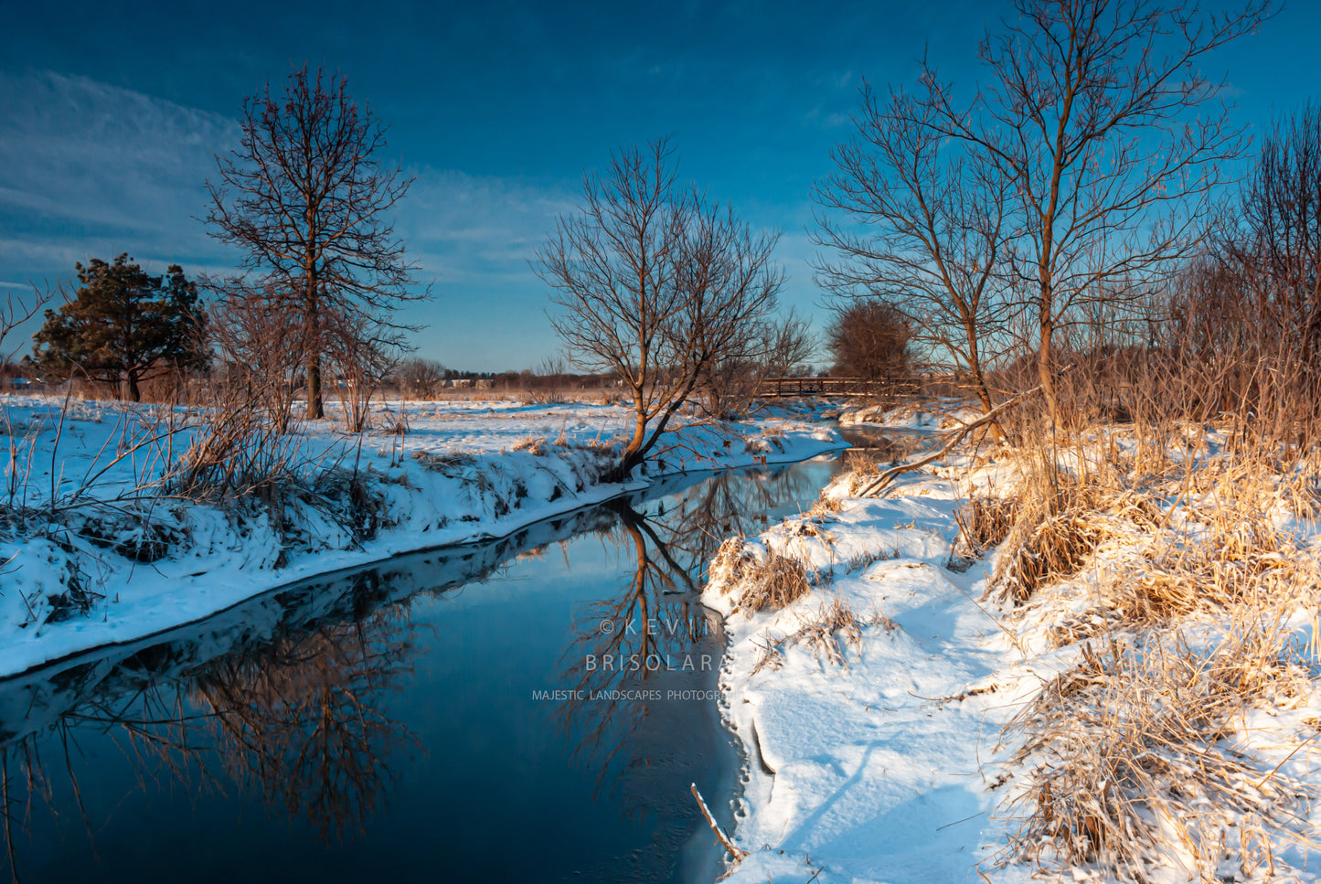 ILLUMINATING THE WINTER PRAIRIE LANDSCAPE SCENE