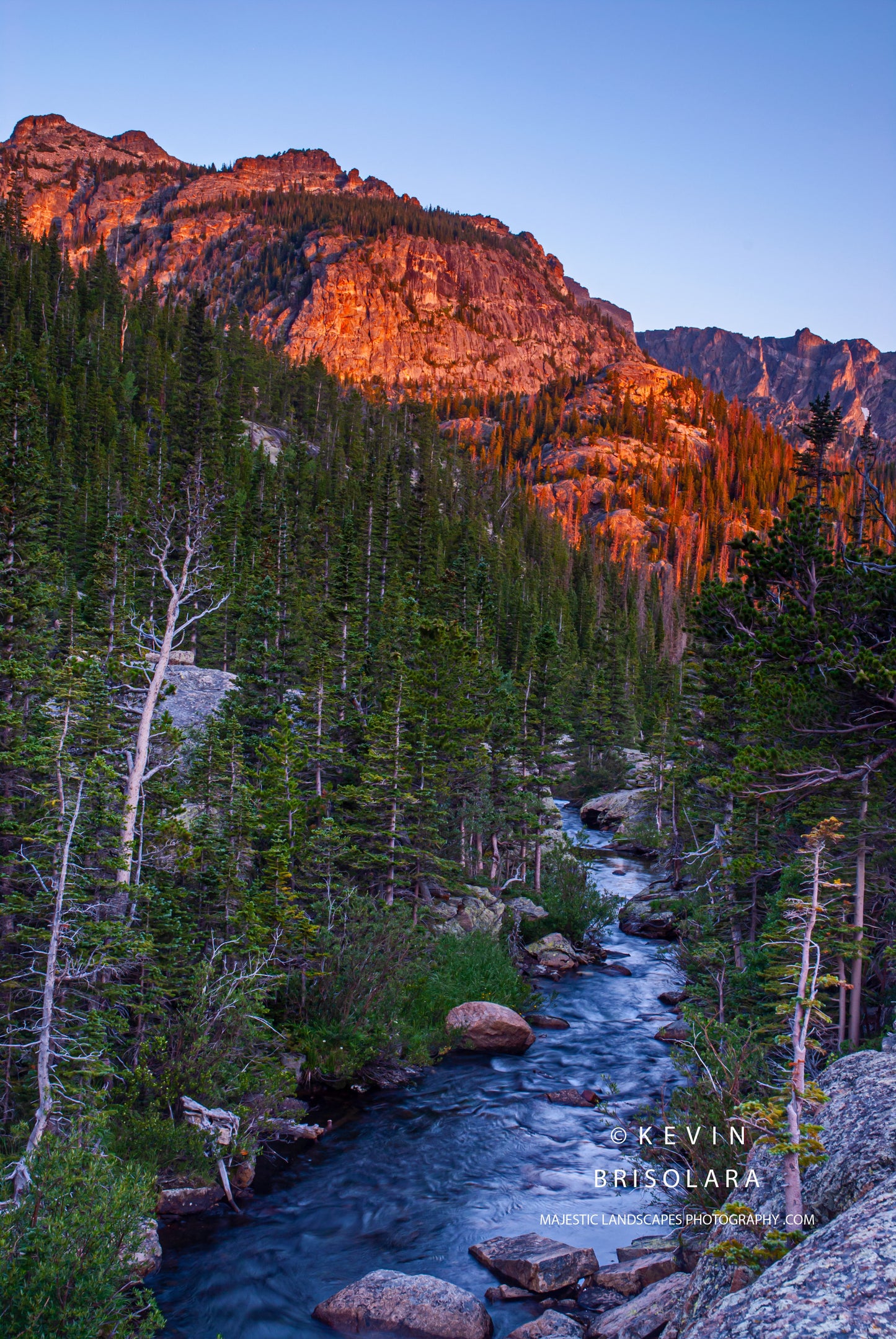 MAJESTIC VIEW OF GLACIER CREEK AND THATCHTOP MOUNTAIN