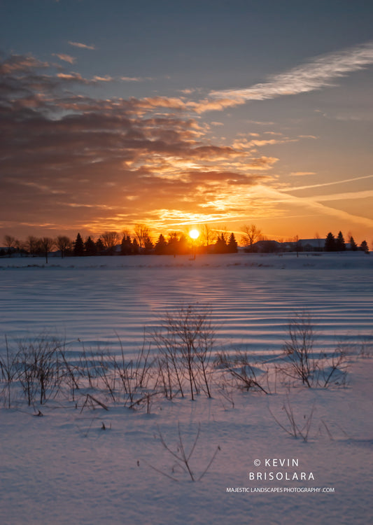 A WINTER SUNRISE FROM WILDFLOWER LAKE