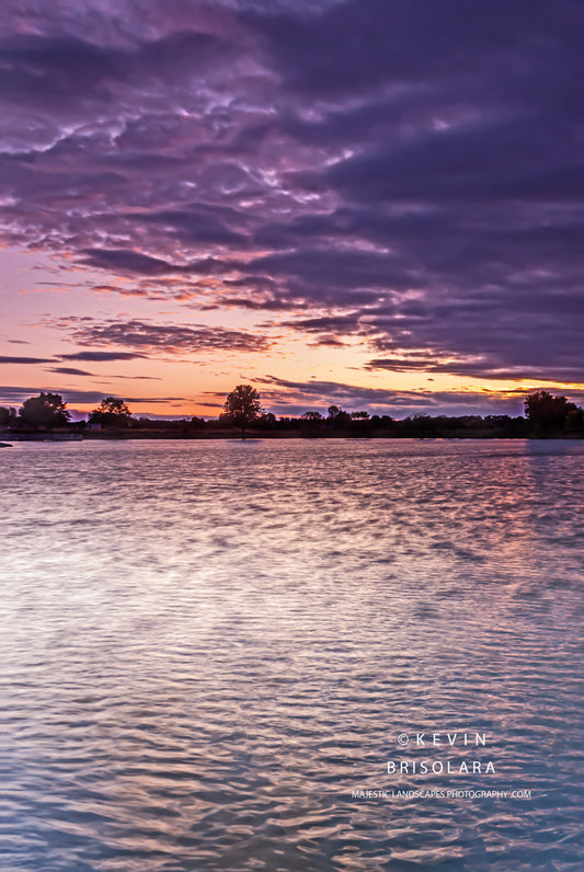 AN AUTUMN SUNSET FROM THE LAKE